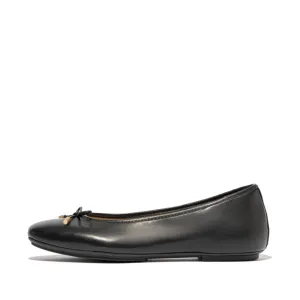 รองเท้าทรงบัลเล่ต์ ผู้หญิง รุ่น DELICATO BOW SOFT LEATHER BALLET FLATS