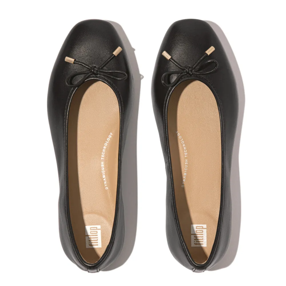 รองเท้าทรงบัลเล่ต์ ผู้หญิง รุ่น DELICATO BOW SOFT LEATHER BALLET FLATS