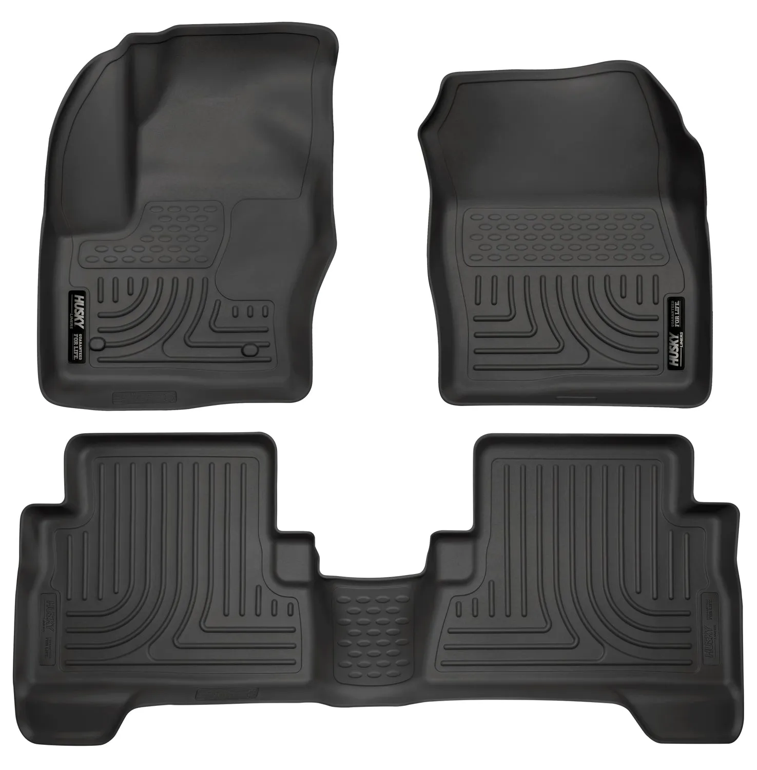 2013-2014 Ford C Max, 2013-2015 Escape Front & 2nd Seat Floor Liners - Black