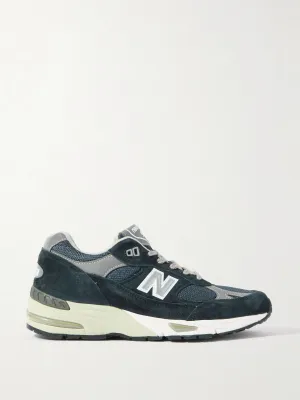 991 Suede, mesh and leather sneakers