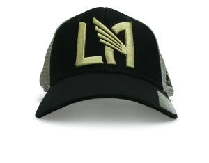 adidas Men's LAFC Mesh Back Structured Flex Cap Black