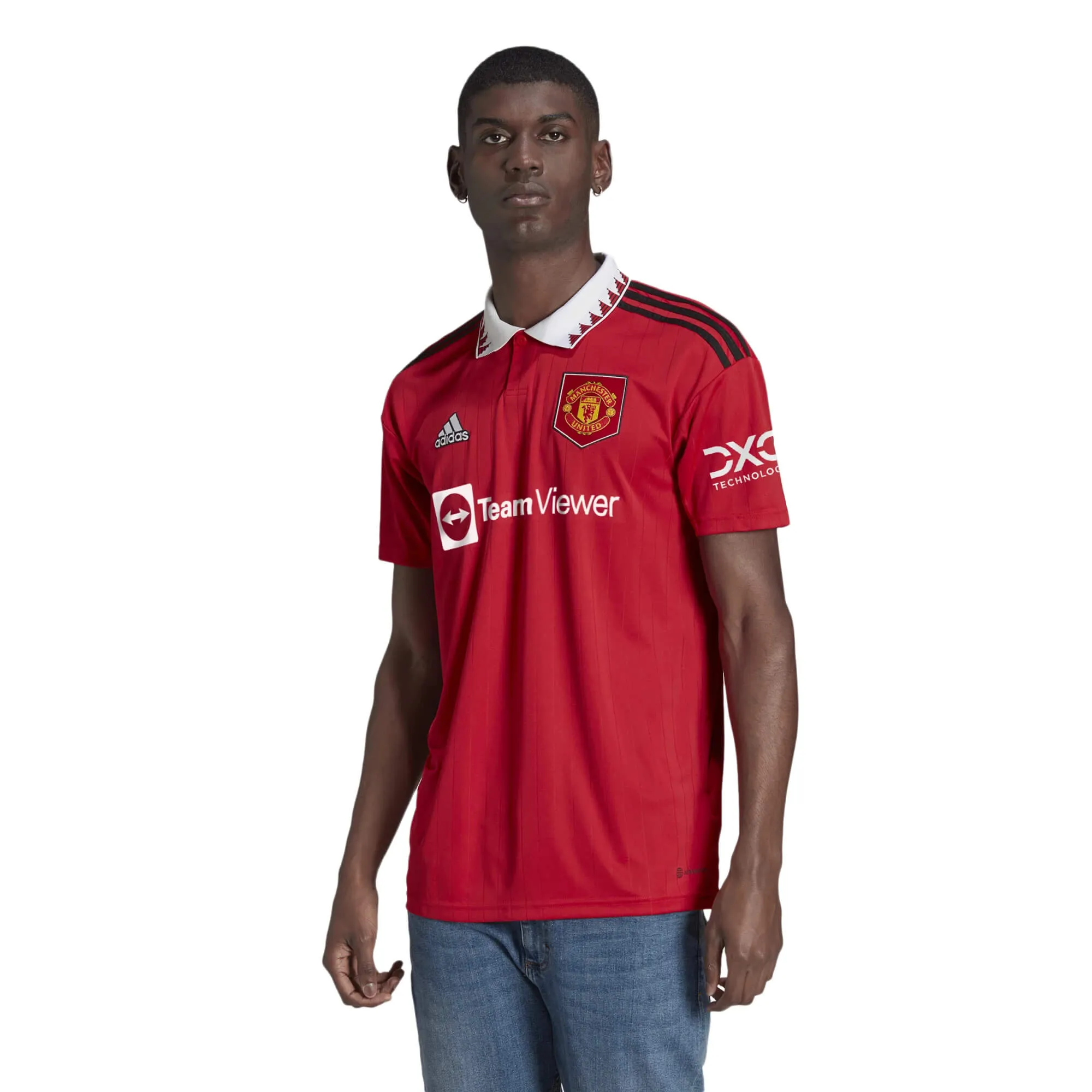 adidas Men's Manchester United 2022/23 Home Jersey Red/White/Black