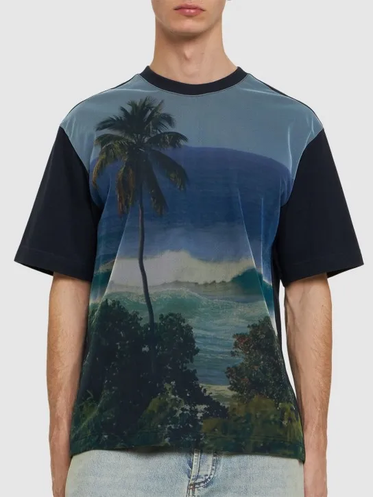 After Pray   Printed mesh layer t-shirt 