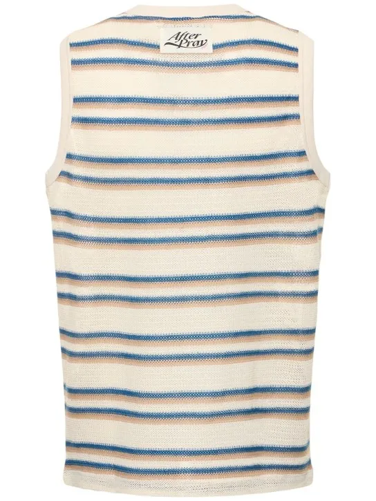 After Pray   Sleeveless mesh knit t-shirt 