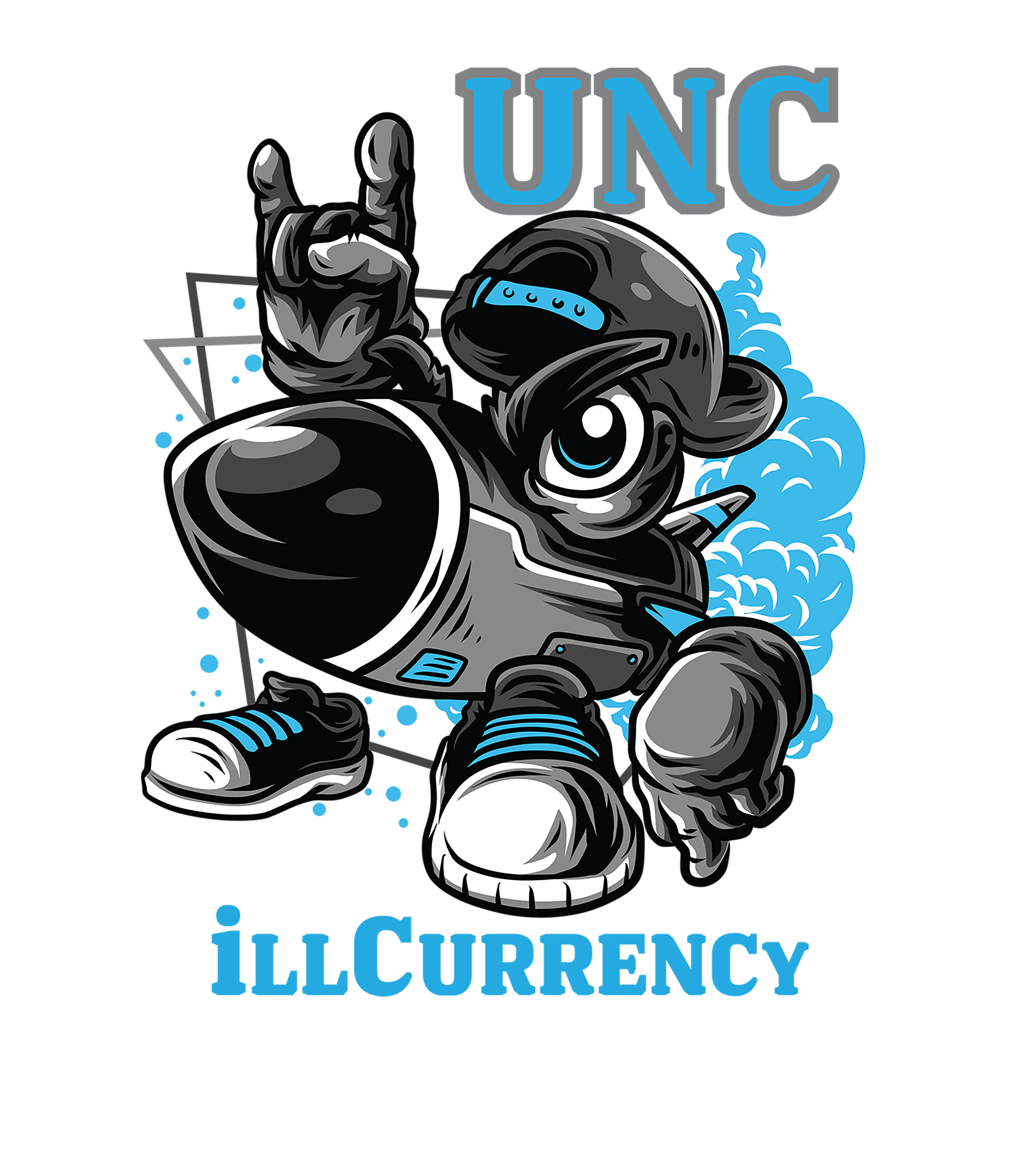 Air Jordan 13 “Black UNC” Carolina Blue T-Shirt (ROCKET MAN)