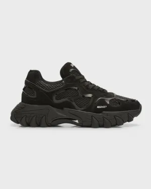 Balmain Men's B-East Sneakers in Mesh and Suede