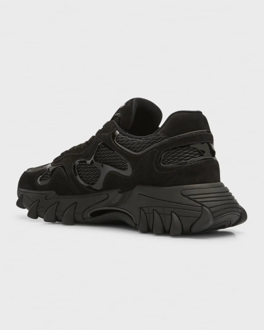 Balmain Men's B-East Sneakers in Mesh and Suede