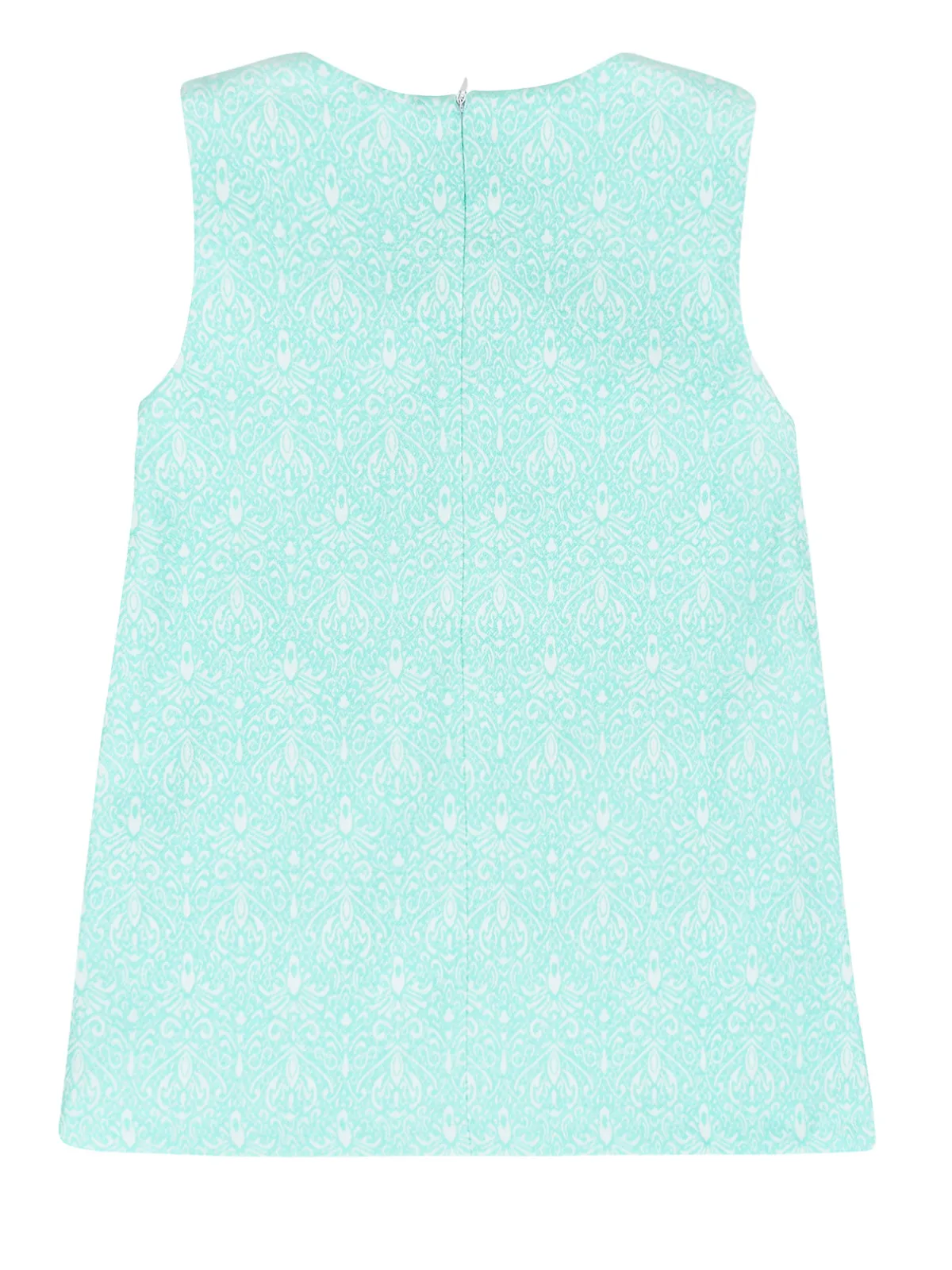 Big Bow Mint Jacquard Dress by Kids Couture