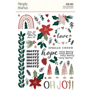 Boho Christmas - Rub Ons
