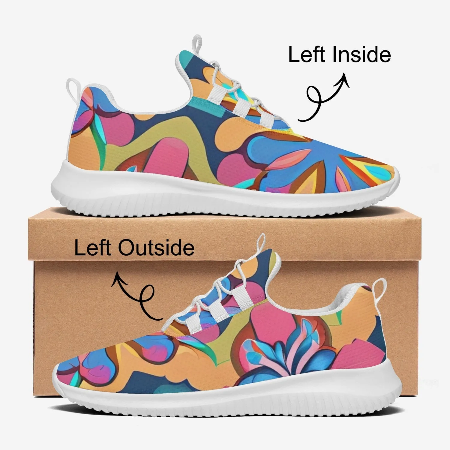 Chaussures de sport pour femme "Motif floral bleu" (631)