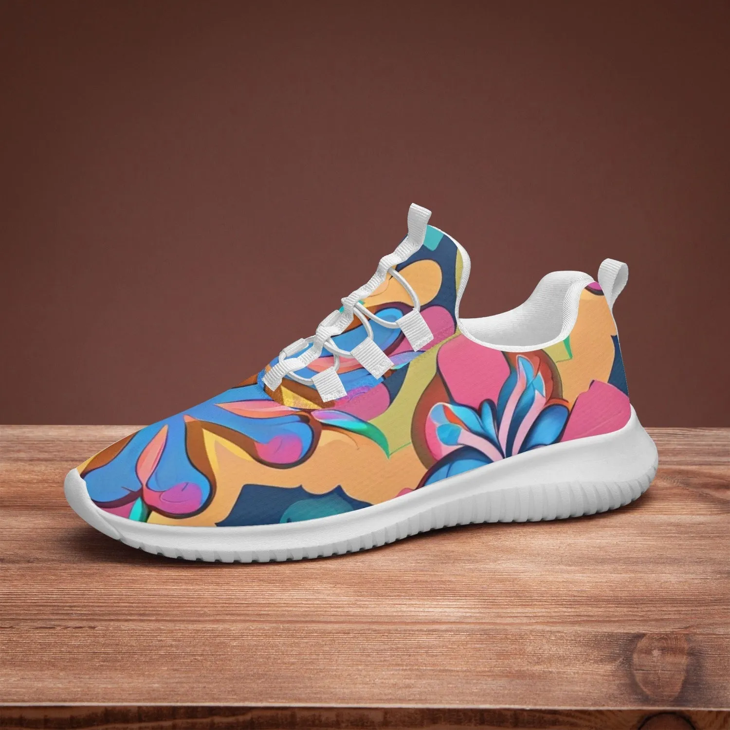 Chaussures de sport pour femme "Motif floral bleu" (631)