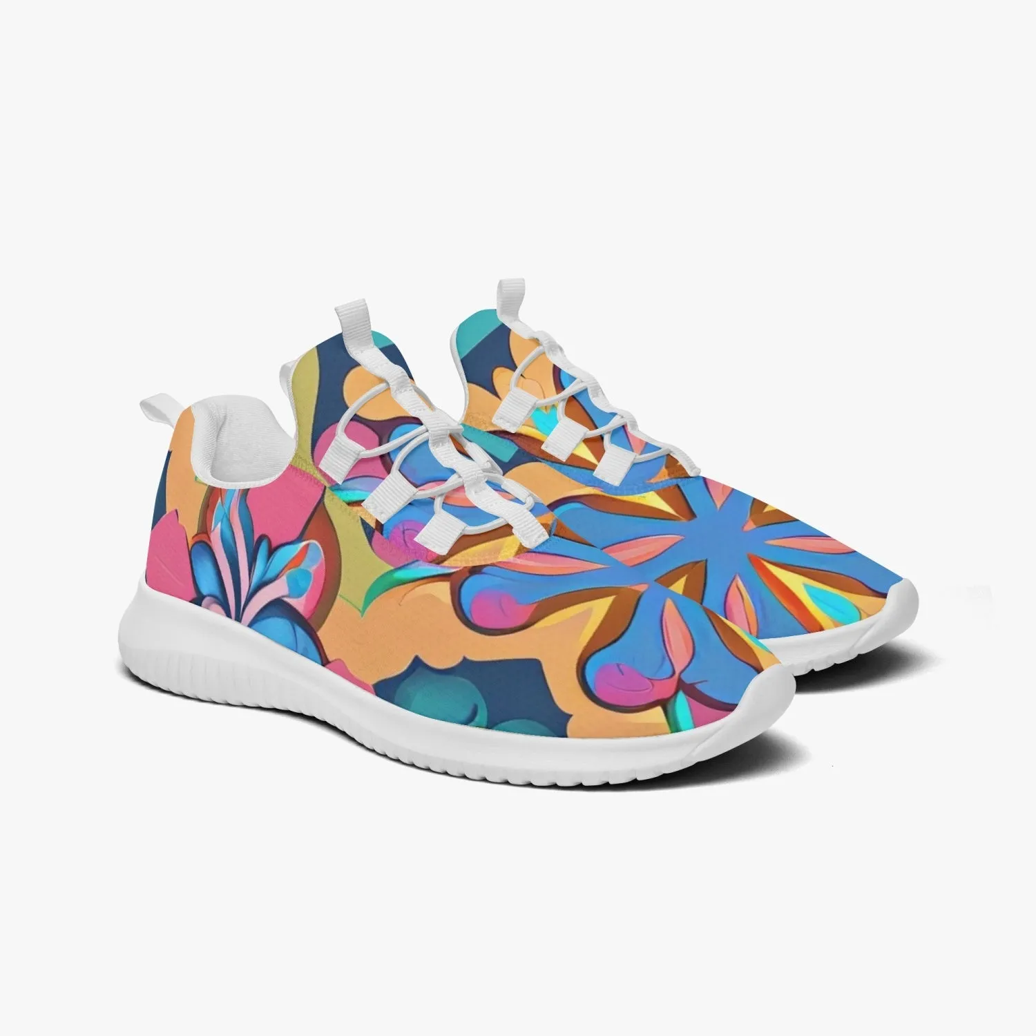 Chaussures de sport pour femme "Motif floral bleu" (631)