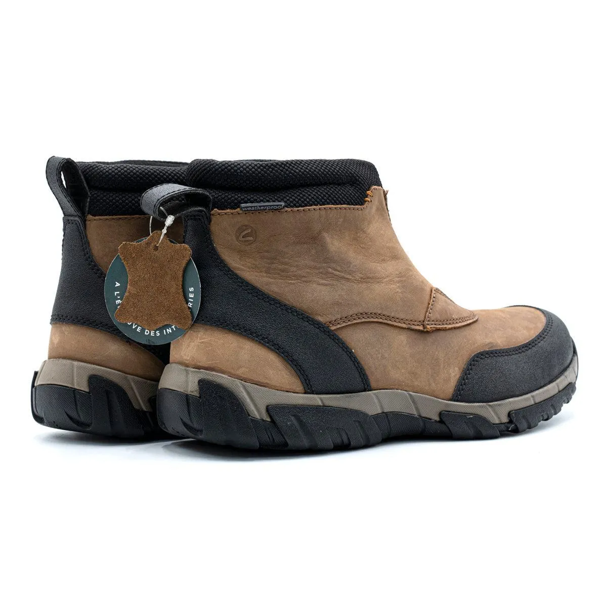 Clarks Grove Zip Ii Hiking Ankle Boots Leather Brown Colour For Men