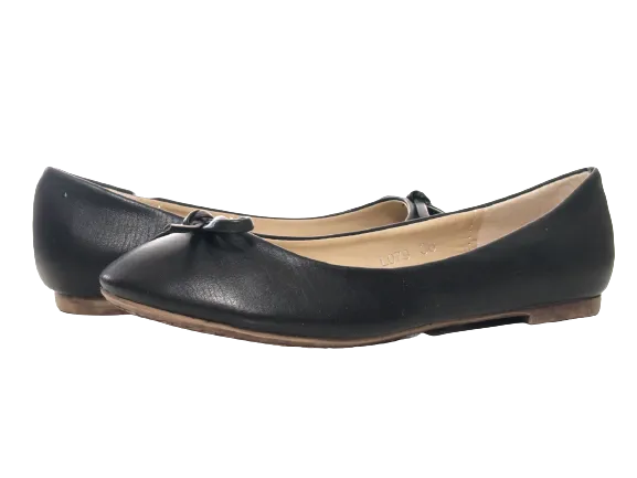 Damen Slipper Ballerina Loafer Mokassins Slip On Flats Freizeit Black #  079