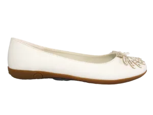 Damen Slipper Ballerina Loafer Mokassins Slip On Flats Freizeit White # 139522