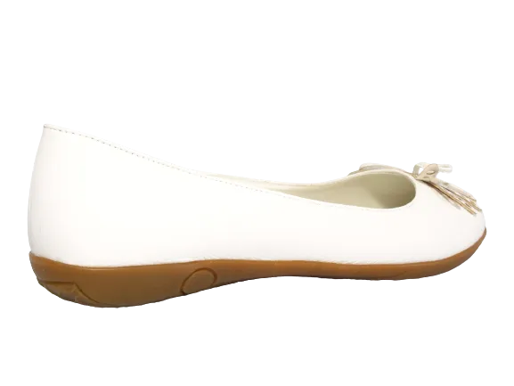 Damen Slipper Ballerina Loafer Mokassins Slip On Flats Freizeit White # 139522