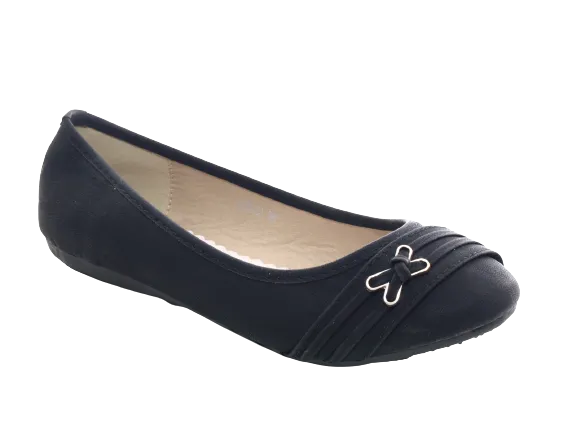 Damen Slipper Halbschuhe Ballerina Loafer Mokassins Slip On Flats Freizeit Black # 5400