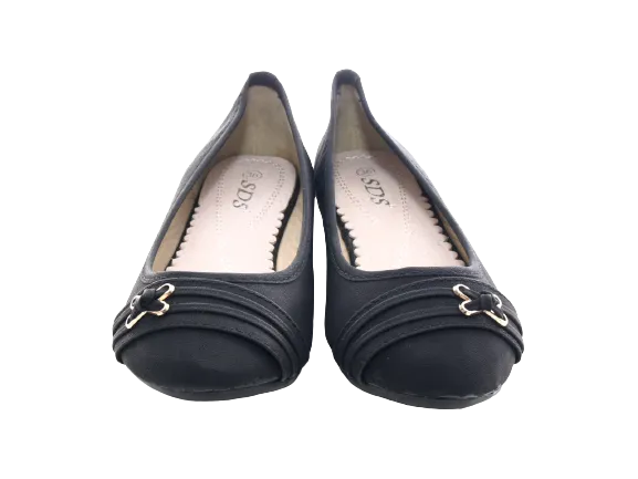 Damen Slipper Halbschuhe Ballerina Loafer Mokassins Slip On Flats Freizeit Black # 5400