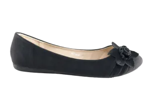 Damen Slipper Halbschuhe Ballerina Loafer Mokassins Slip On Flats Freizeit Black # 5739