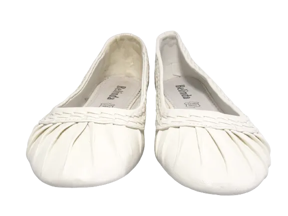 Damen Slipper Halbschuhe Ballerina Loafer Mokassins Slip On Flats Freizeit White # 71982