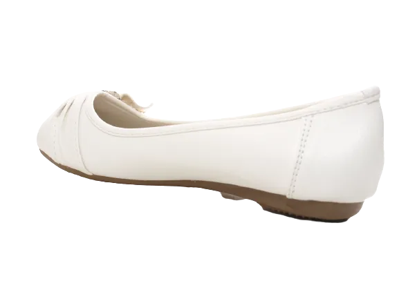 Damen Slipper Halbschuhe Ballerina Loafer Mokassins Slip On Flats Freizeit White # 8187