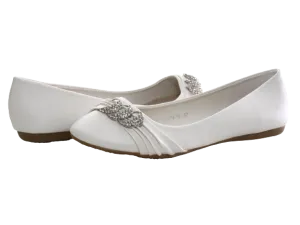 Damen Slipper Halbschuhe Ballerina Loafer Mokassins Slip On Flats Freizeit White # 8274