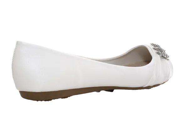 Damen Slipper Halbschuhe Ballerina Loafer Mokassins Slip On Flats Freizeit White # 8274