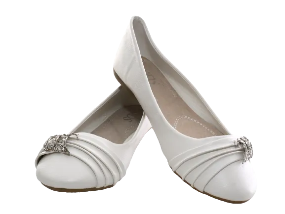 Damen Slipper Halbschuhe Ballerina Loafer Mokassins Slip On Flats Freizeit White # 8274