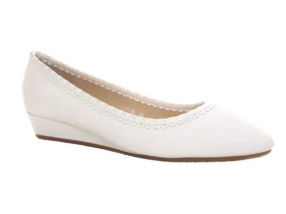 Damen Slipper Keilabsatz Ballerina Loafer Mokassins Slip On Flats Freizeit White # 1048