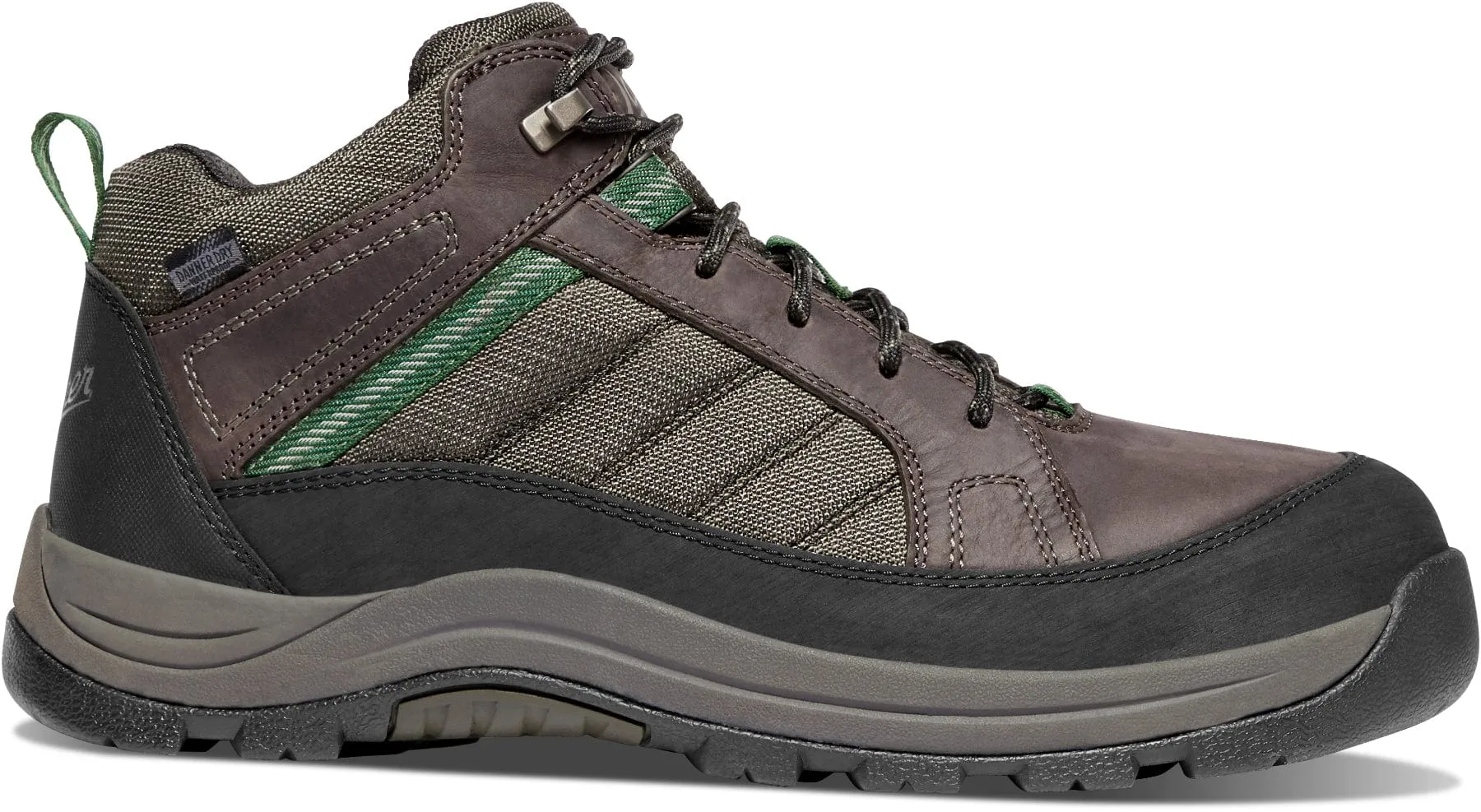 Danner Men's Riverside Brown/Green Soft Toe Work Shoes 15340