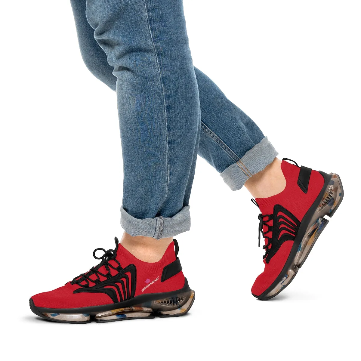 Dark Red Solid Men's Shoes, Solid Color Best Comfy Men's Mesh Sports Sneakers Shoes (US Size: 5-12)