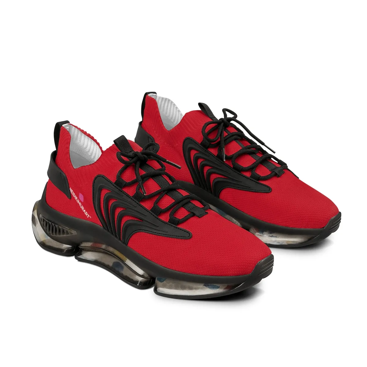 Dark Red Solid Men's Shoes, Solid Color Best Comfy Men's Mesh Sports Sneakers Shoes (US Size: 5-12)