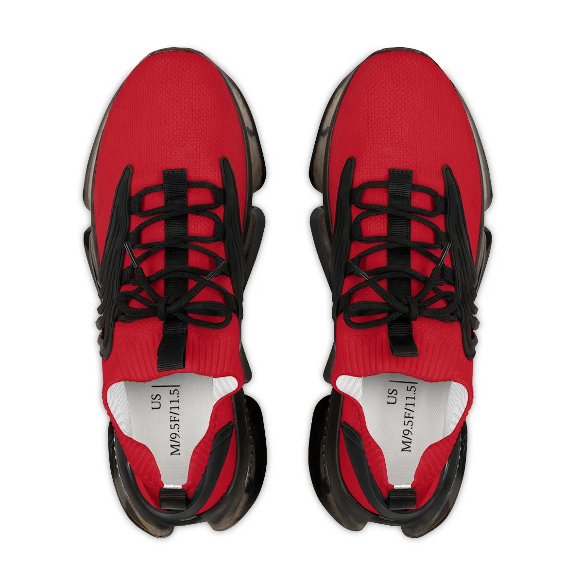Dark Red Solid Men's Shoes, Solid Color Best Comfy Men's Mesh Sports Sneakers Shoes (US Size: 5-12)