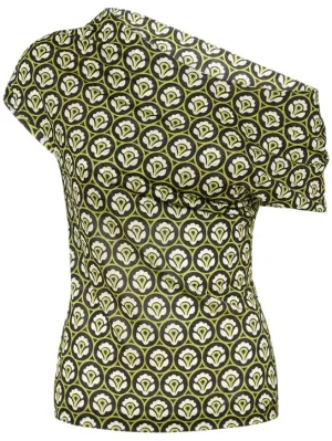 Etro   Printed mesh top 