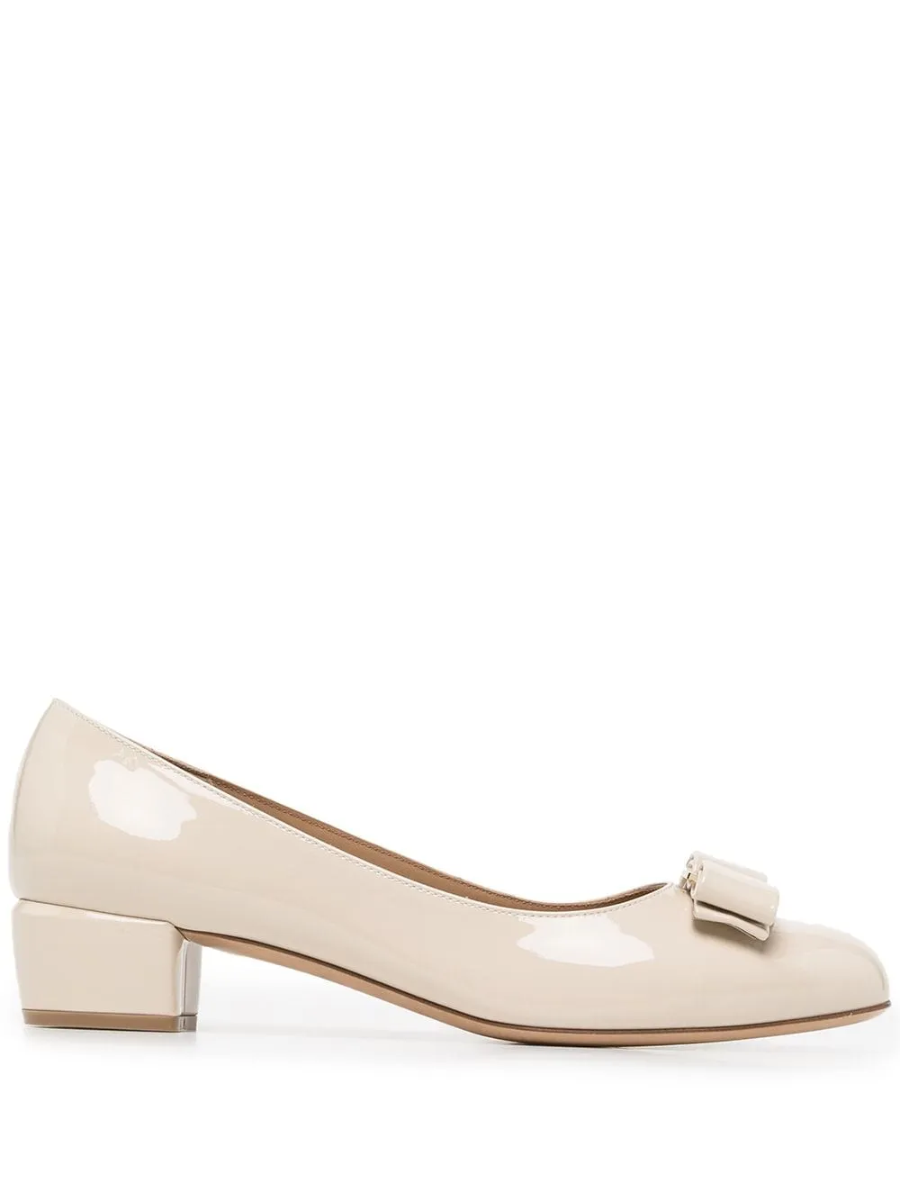 Ferragamo Elegant Blue Leather Pumps for Women
