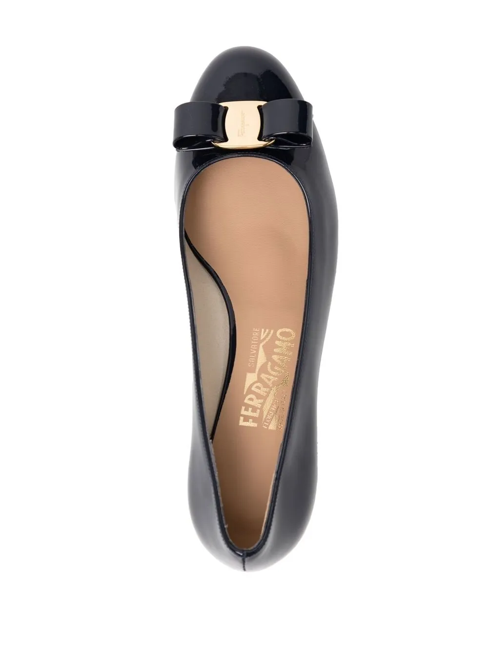 Ferragamo Elegant Blue Leather Pumps for Women