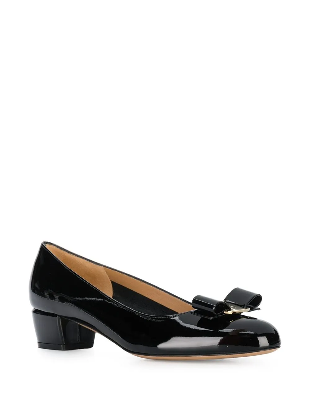 Ferragamo Elegant Blue Leather Pumps for Women