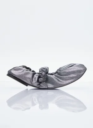 GANNI Scrunchie Ballerina Flats