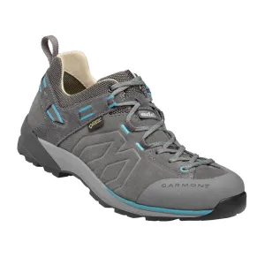 Garmont Women's Hiking Shoe - Santiago Low GTX Hiking Shoe, Grey/Turquoise
