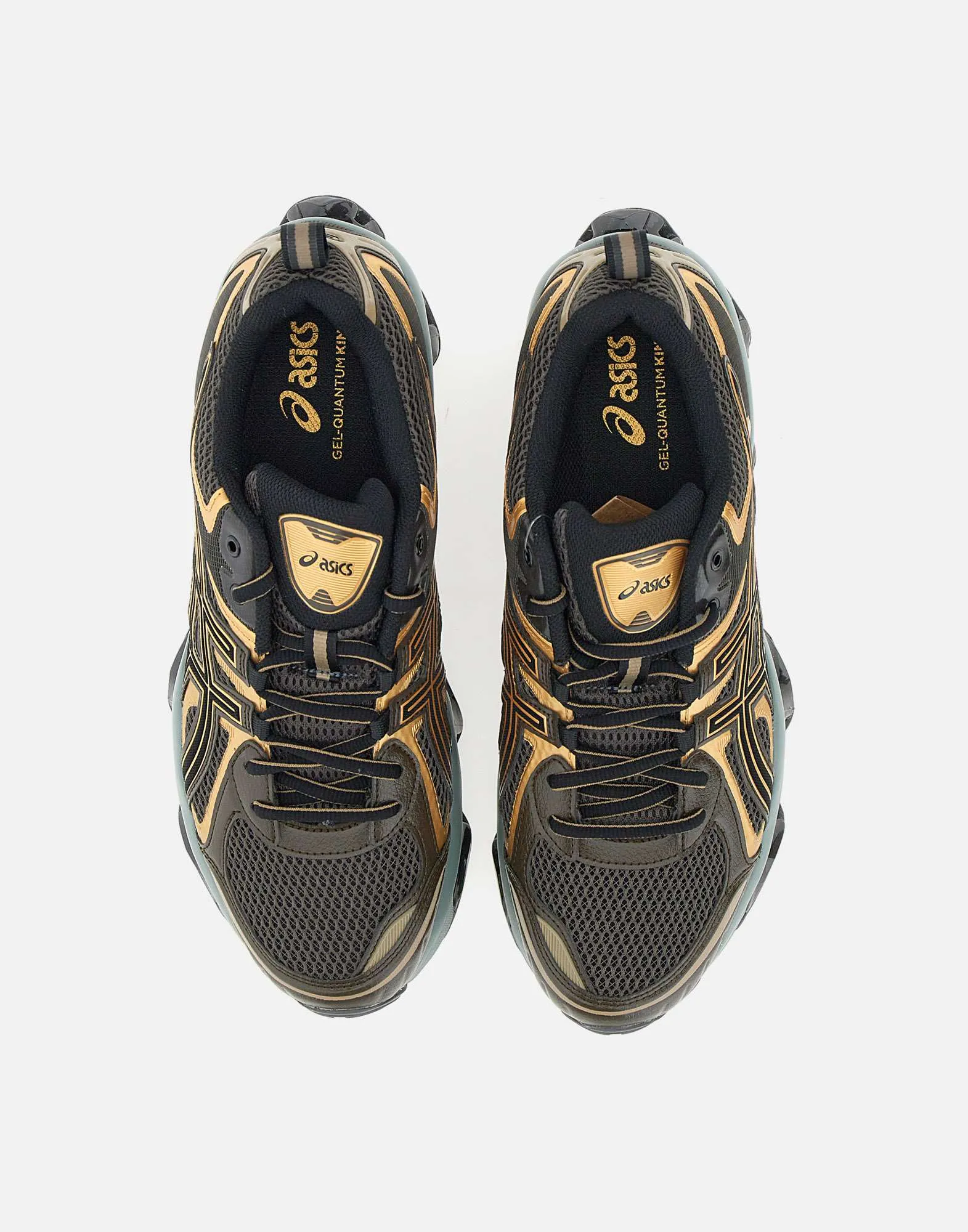 Gel Quantum Kinetic Black and Gold Sneakers