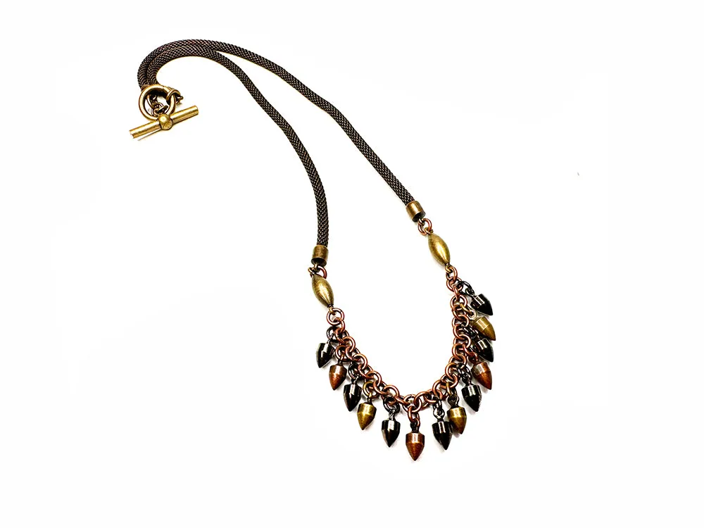 Geometric Mesh Necklace