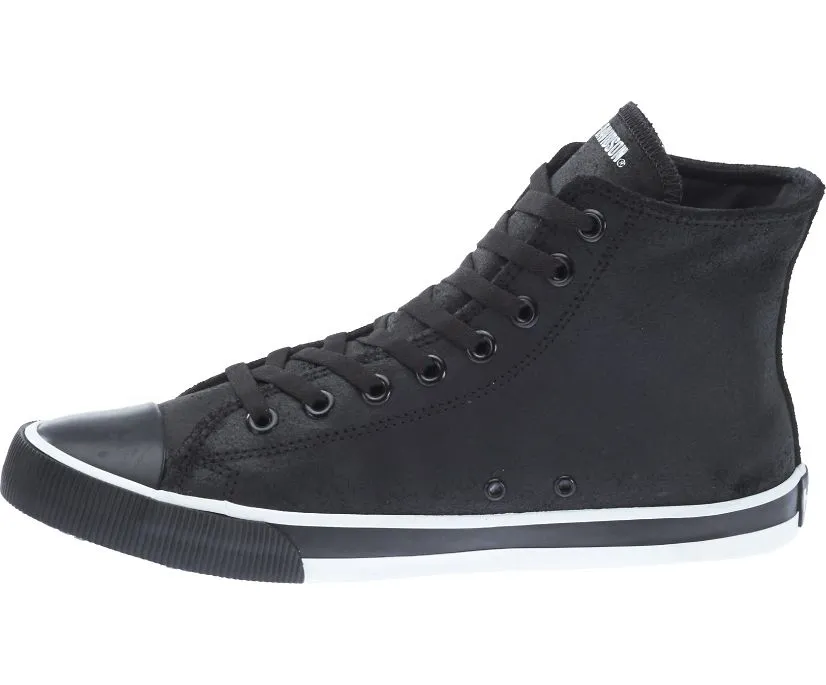 Harley-Davidson® Baxter Black/White Leather Sneakers | D93341