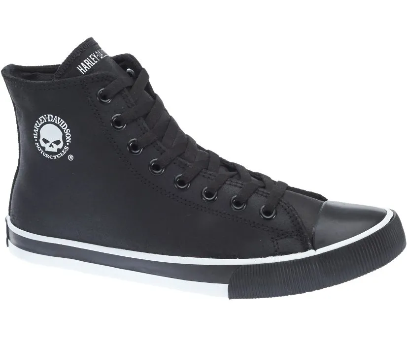 Harley-Davidson® Baxter Black/White Leather Sneakers | D93341