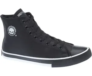 Harley-Davidson® Baxter Black/White Leather Sneakers | D93341