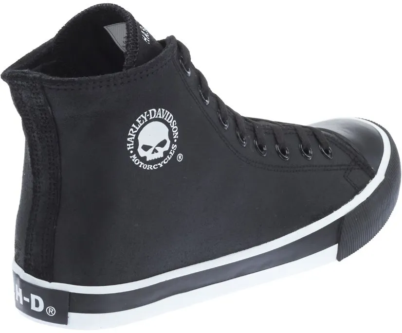 Harley-Davidson® Baxter Black/White Leather Sneakers | D93341