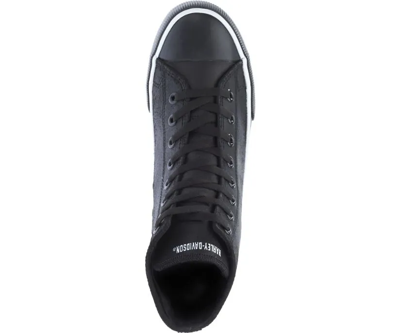 Harley-Davidson® Baxter Black/White Leather Sneakers | D93341