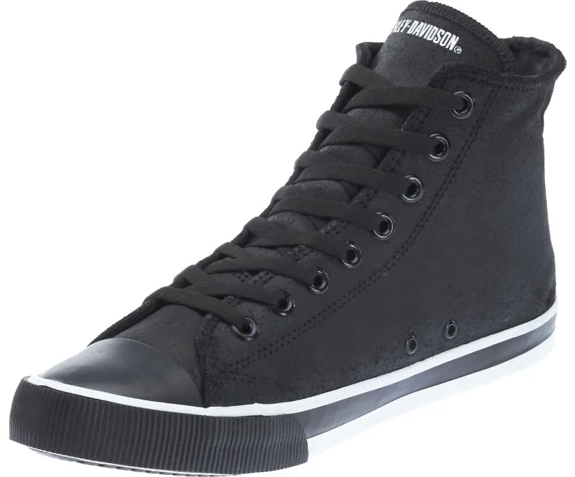 Harley-Davidson® Baxter Black/White Leather Sneakers | D93341