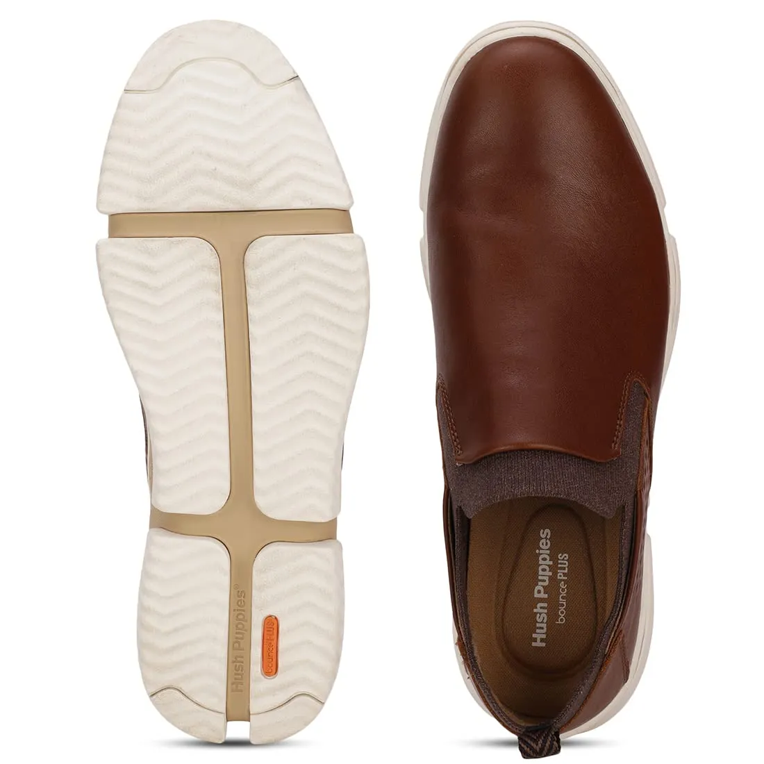 Hush Puppies Mens Bennet PT Slipon TAN Sneaker - 8 UK (8543242)