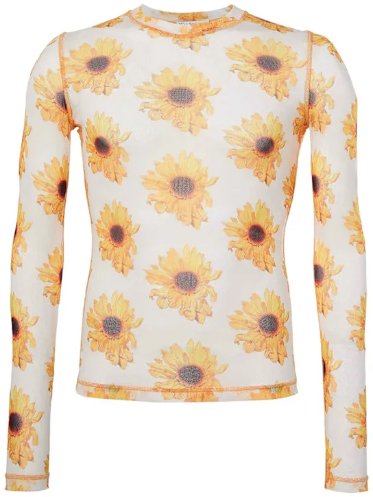 JW Anderson   Flower print mesh top 