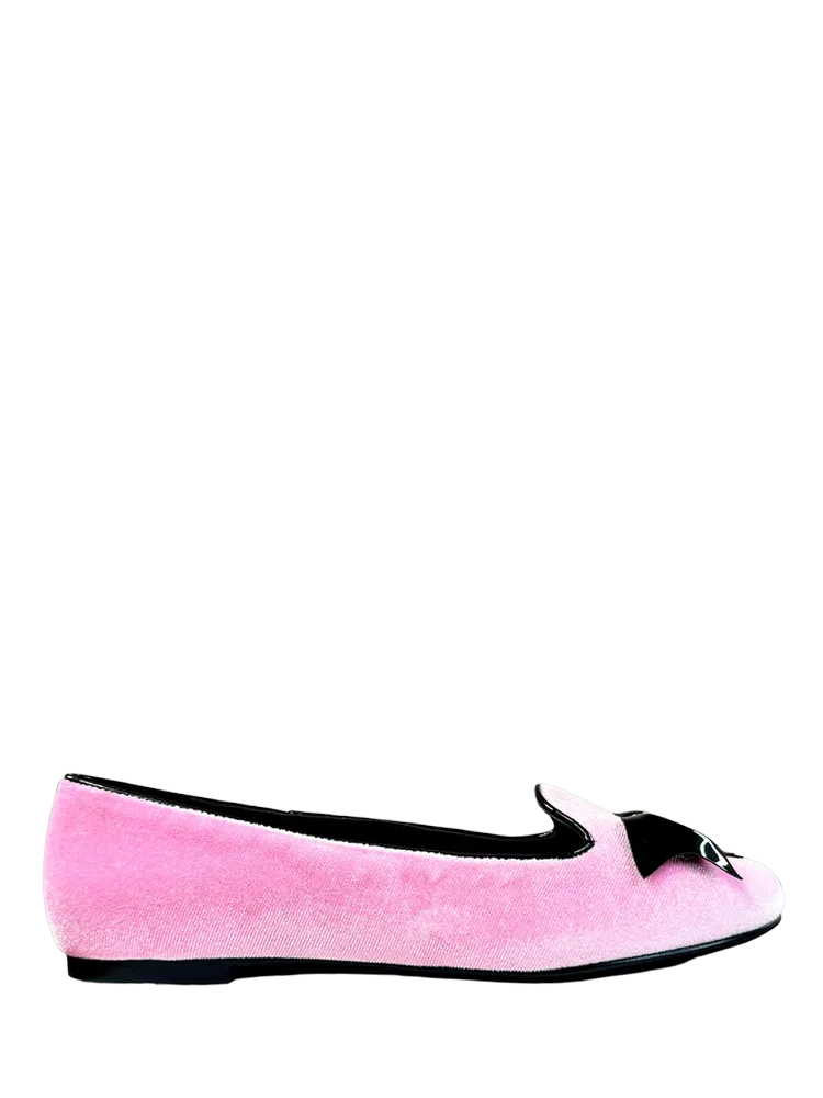 LYDIA SKULL BAT - PINK VELVET